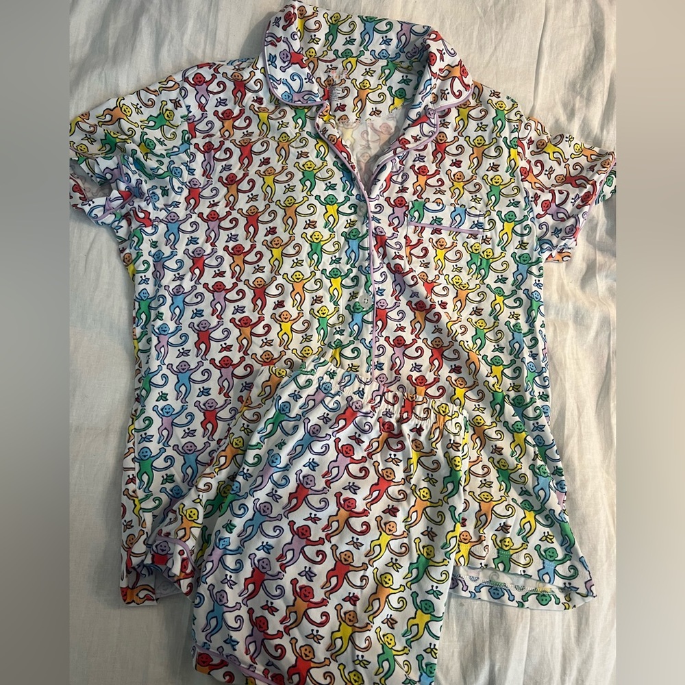 roller rabbit disco pajamas rainbow